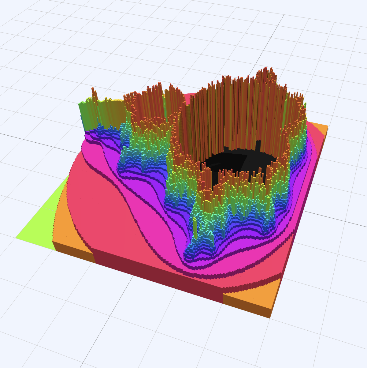 3D Mandelbrot fractal visualization